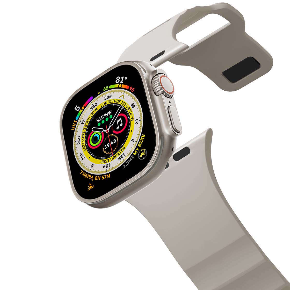 Casetify Bounce Band for Apple Watches in the color sand