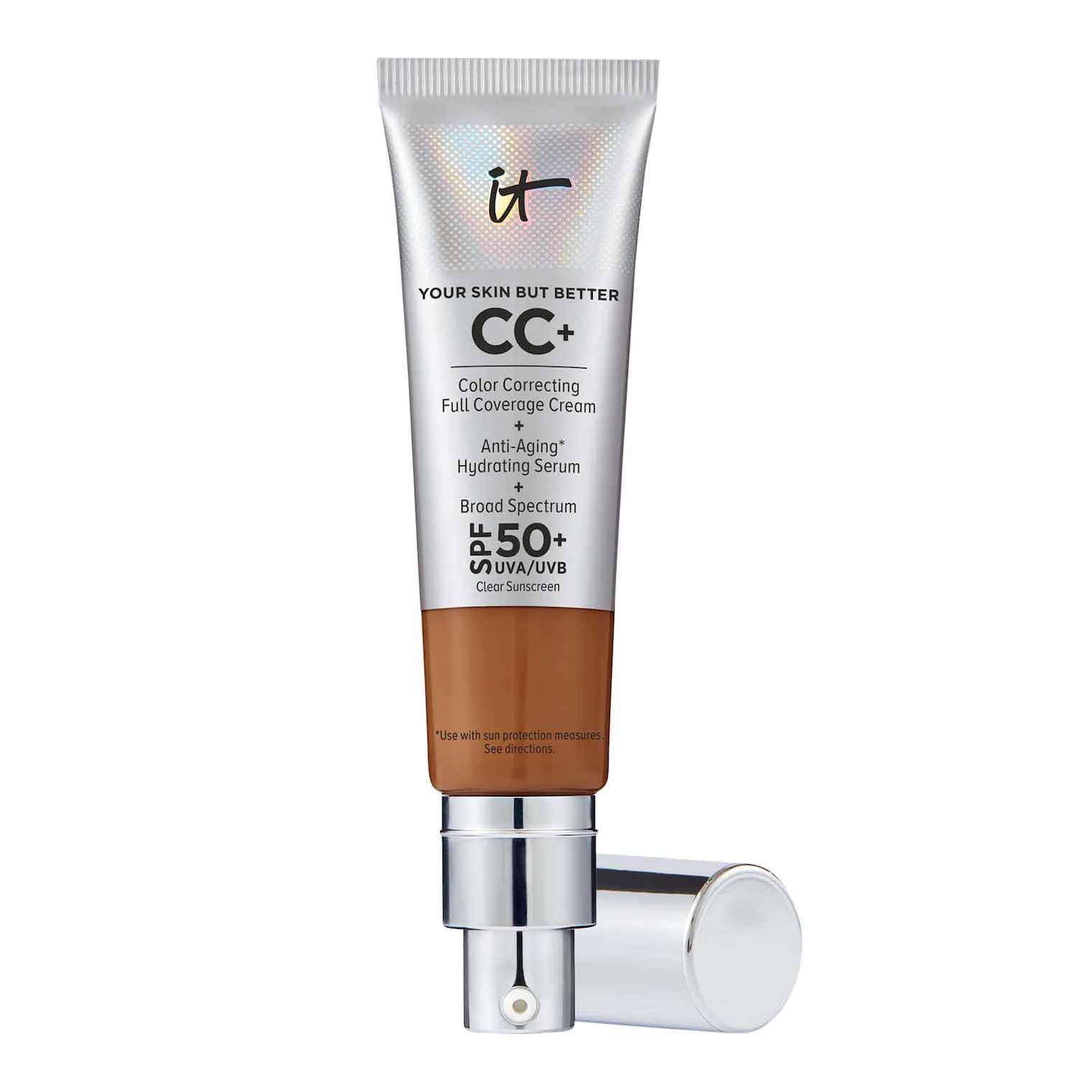  IT Cosmetics CC+ Cream Full Coverage Color Correcting Foundation with SPF 50+ in the shade neutral rich