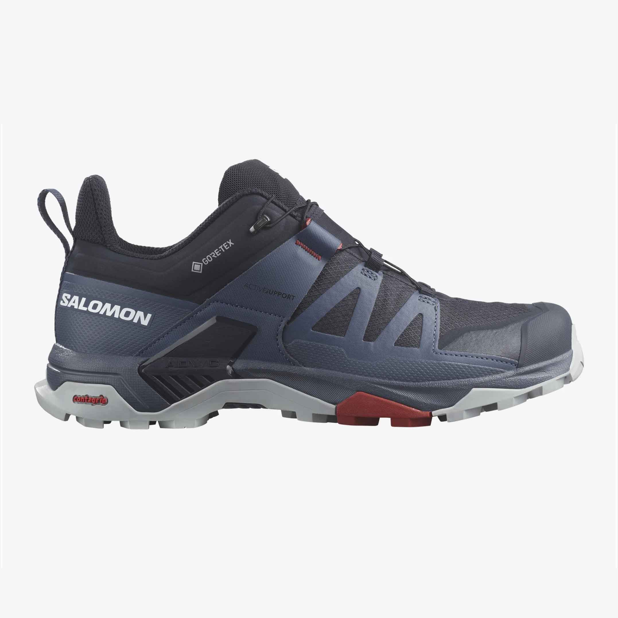 X Ultra 4 Gore-Tex Hiking Shoes for men in blue and black
