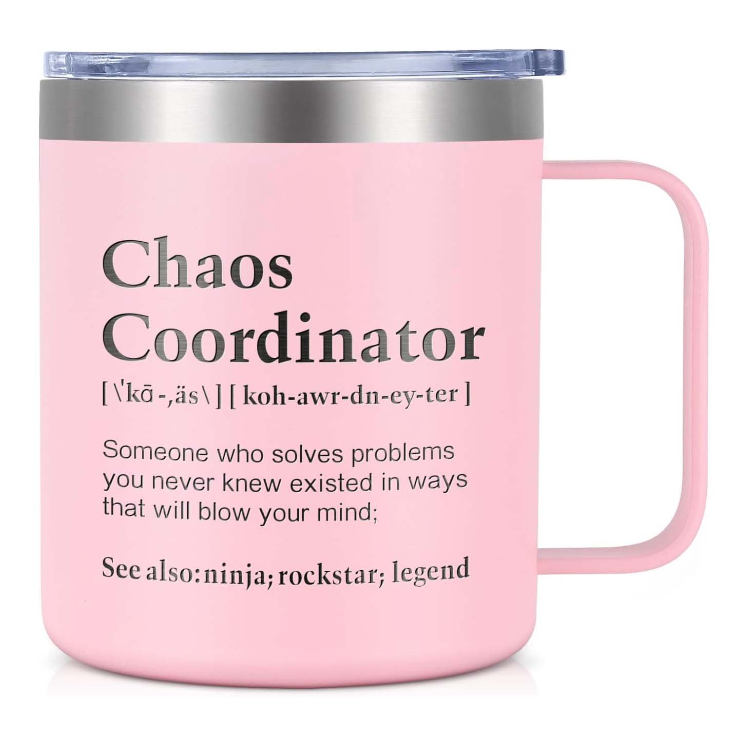 Pink Chaos Coordinator Gifts Insulated Coffee Mug