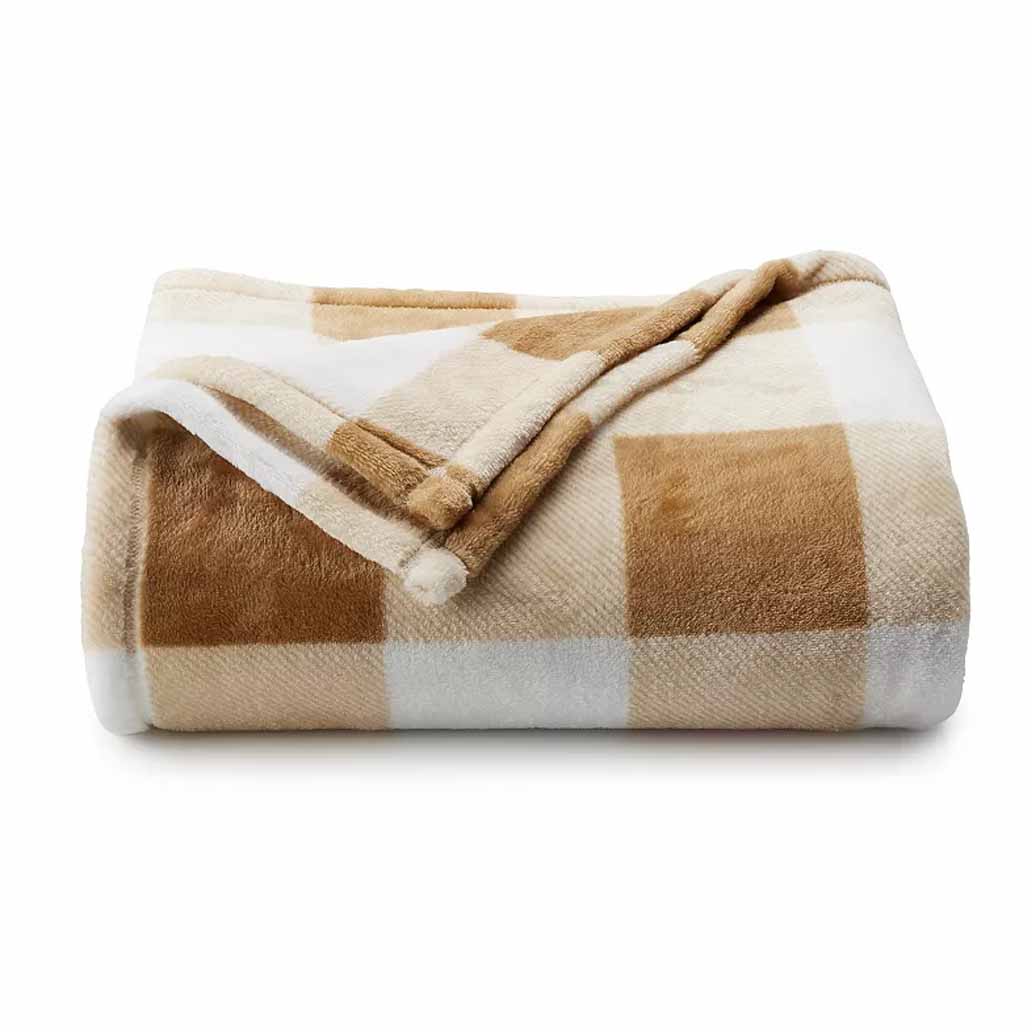 The Big One Oversized Supersoft Plush Throw in different shades of brown