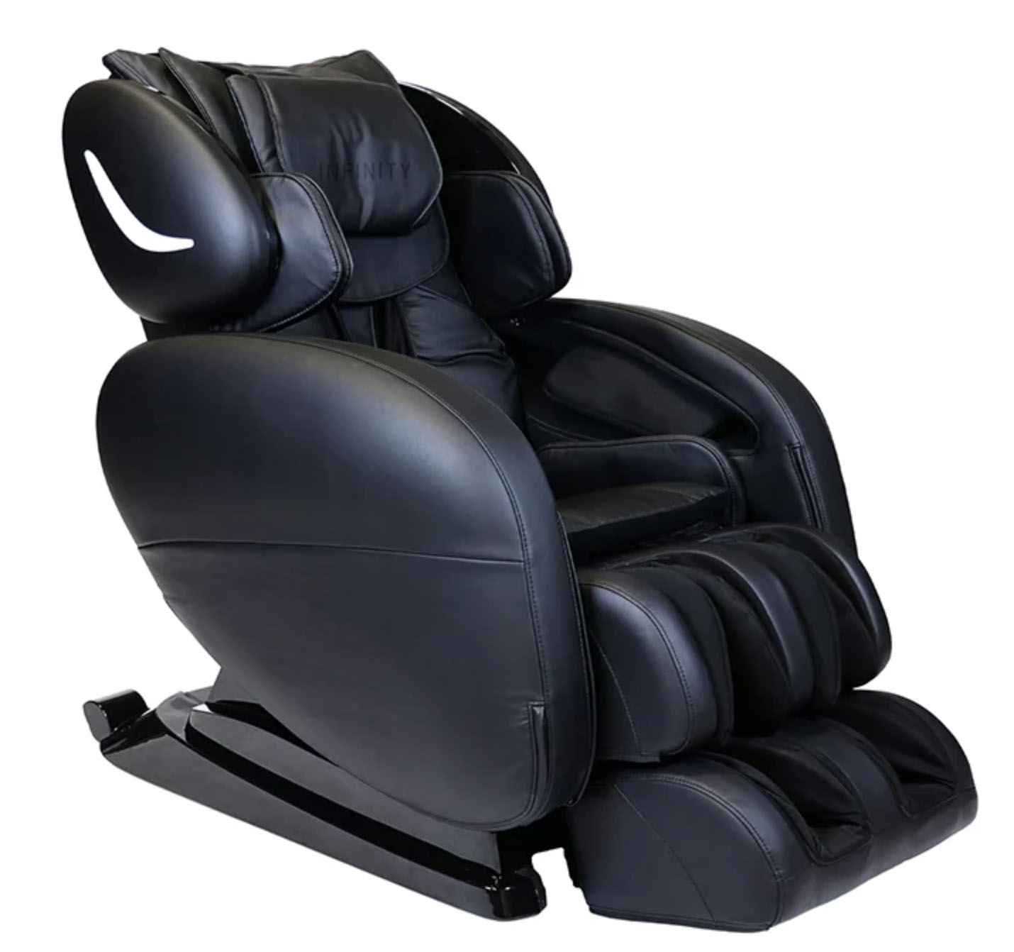 Side view of black massage chair