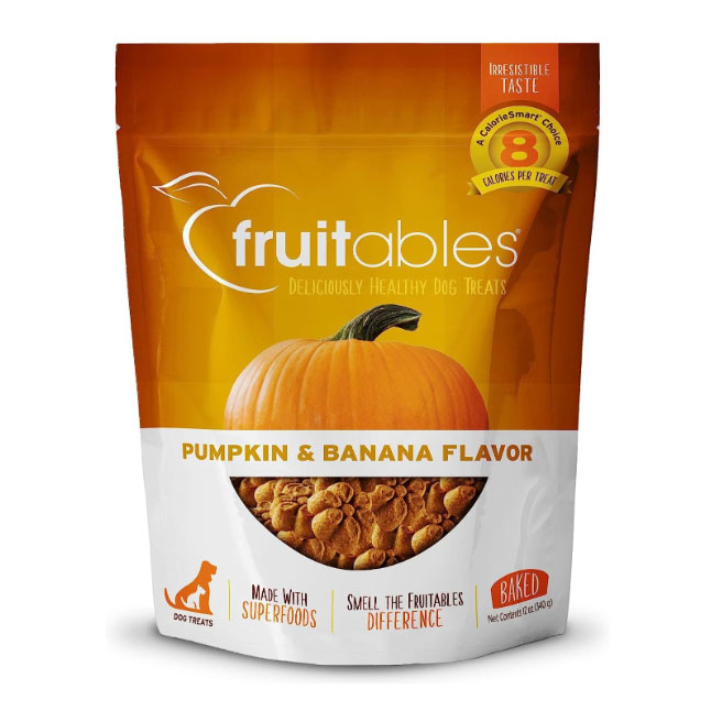 Packet of Fruitables Dog Treats Pumpkin & Banana Flavor