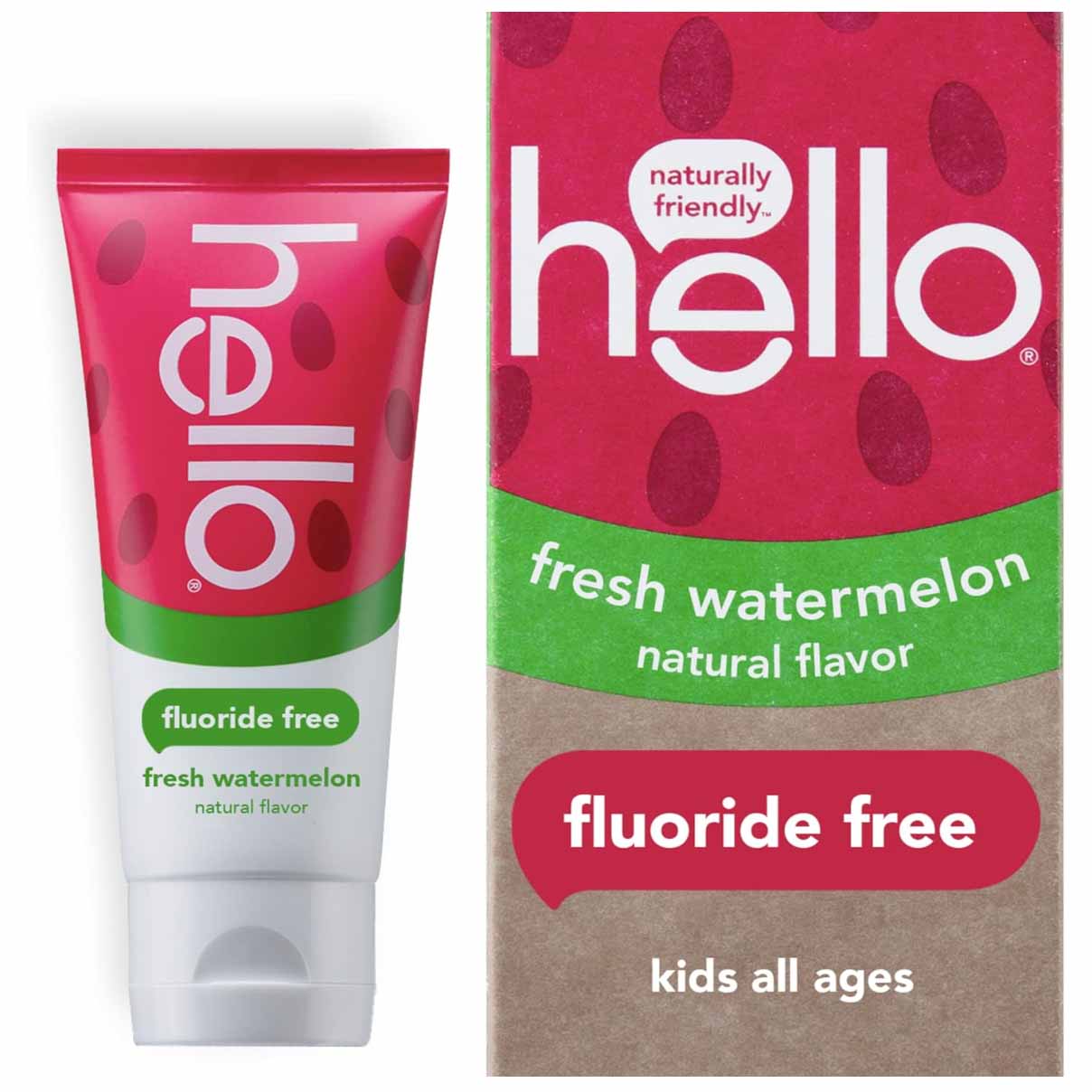 Hello Kids Natural Watermelon Fluoride-Free Toothpaste