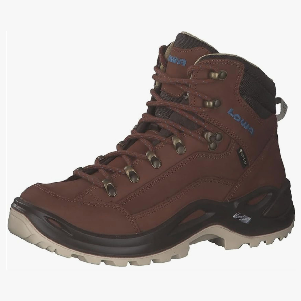 Brown leather LOWA Renegade Gtx Mid Hiking Boots
