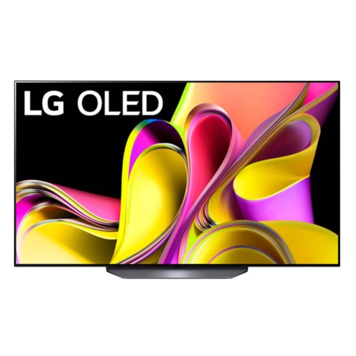 LG TV with colorful screen display