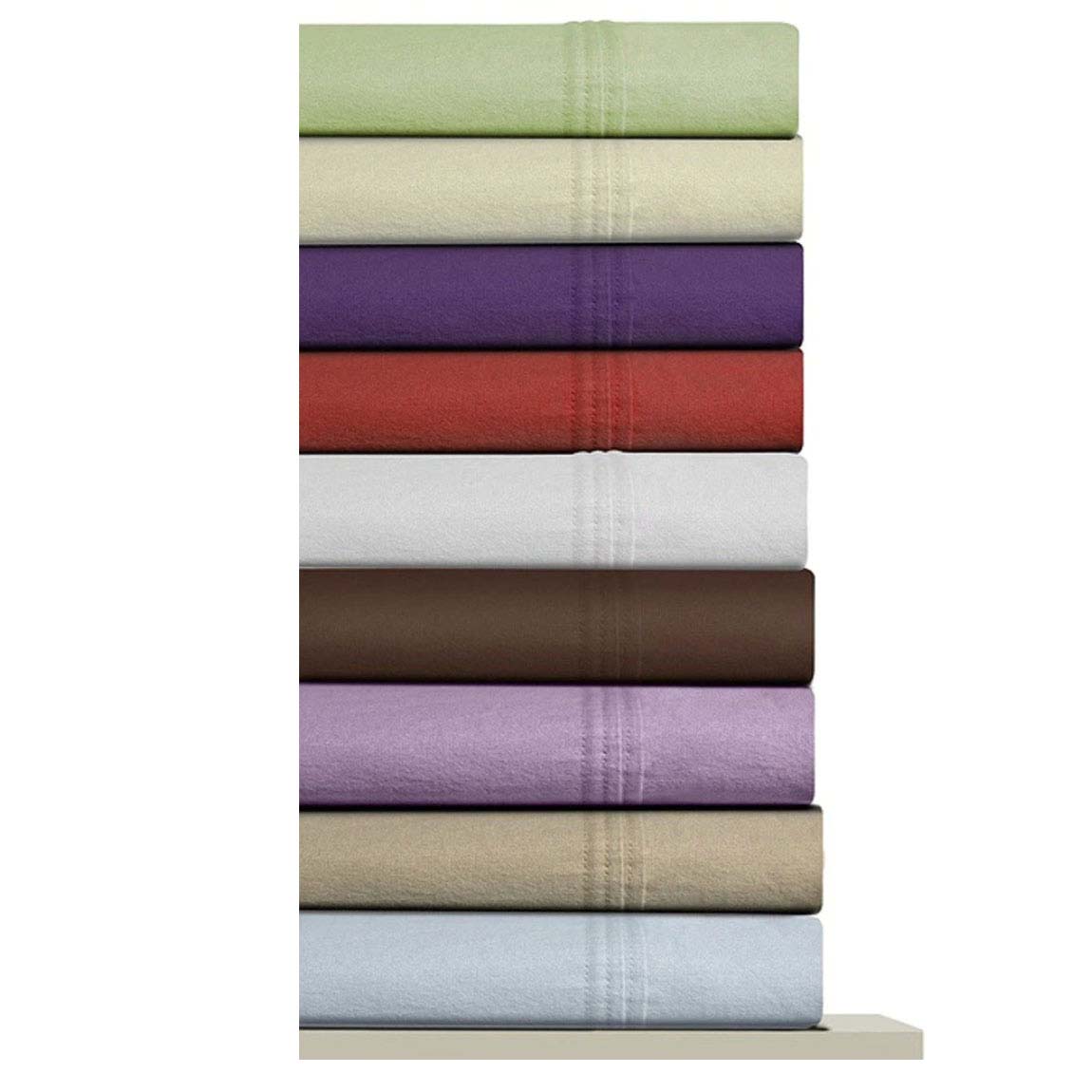 Colourful folded sheets stacked on each other