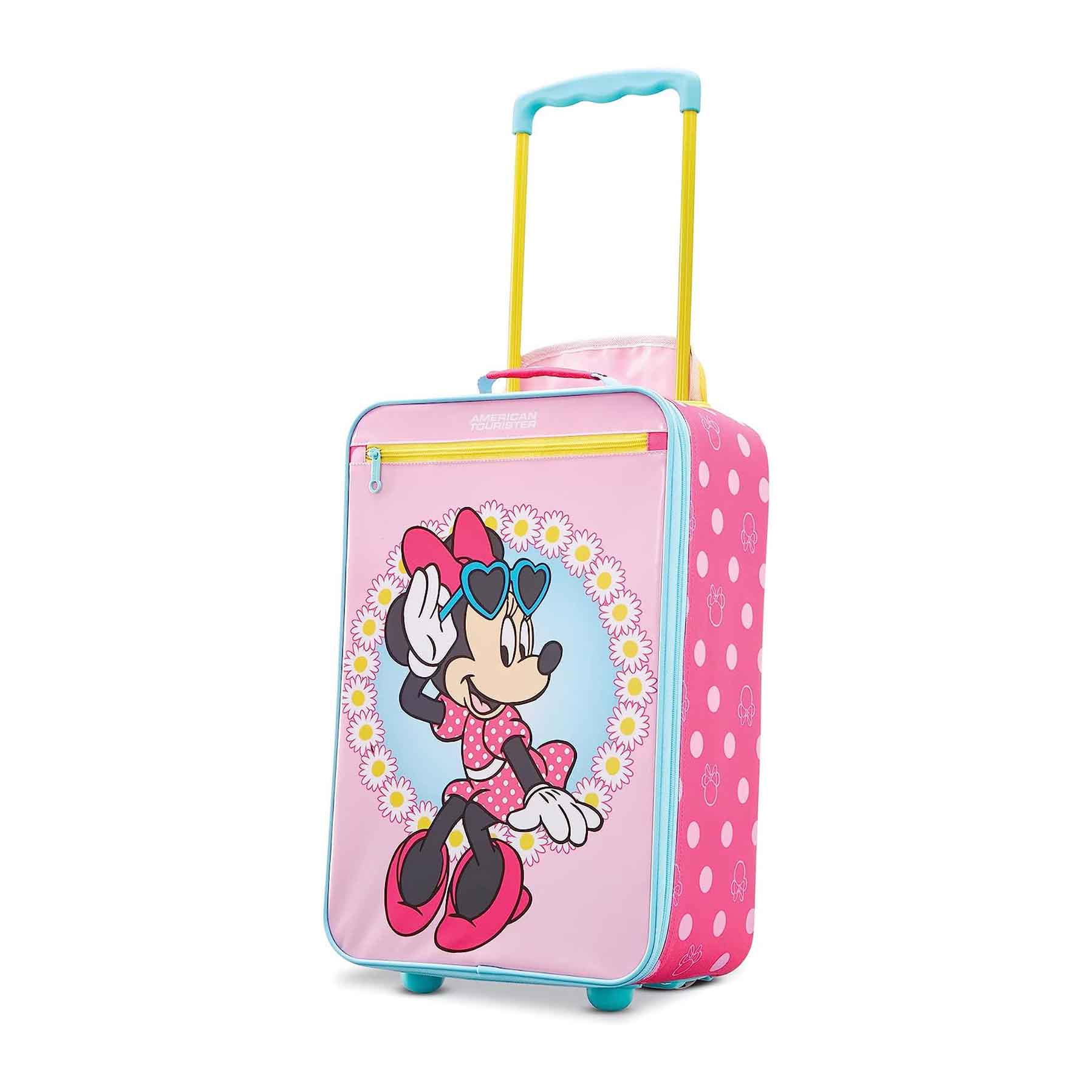 AMERICAN TOURISTER Kids' Disney Softside Upright Luggage with Minnie Mouse design