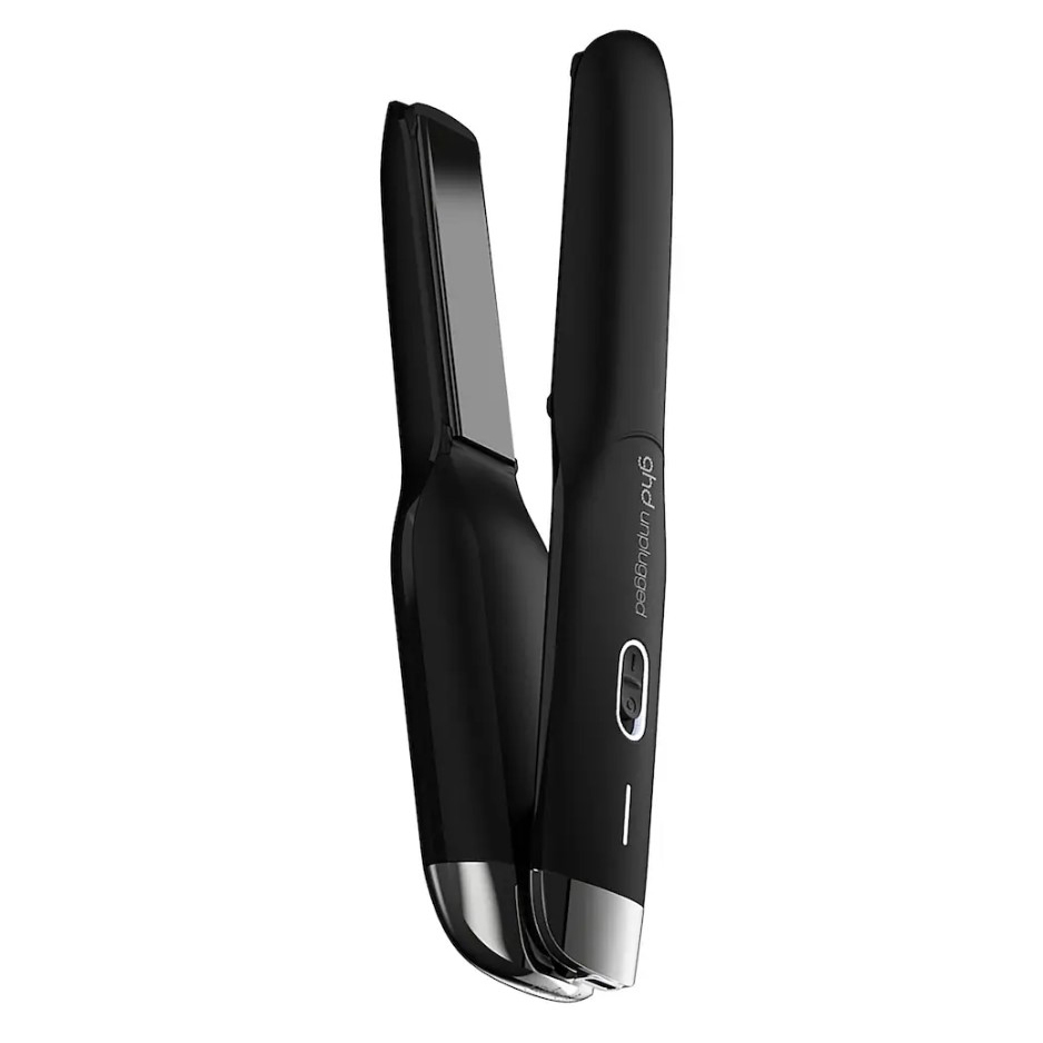 wireless hair straightener in black