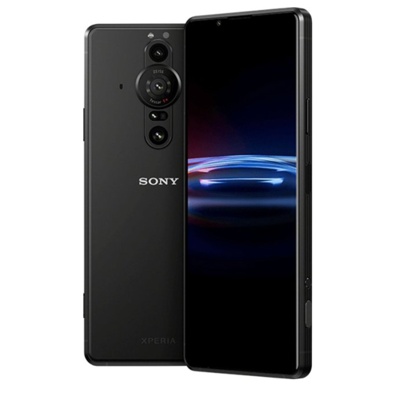 Sony Xperia front and back view in black