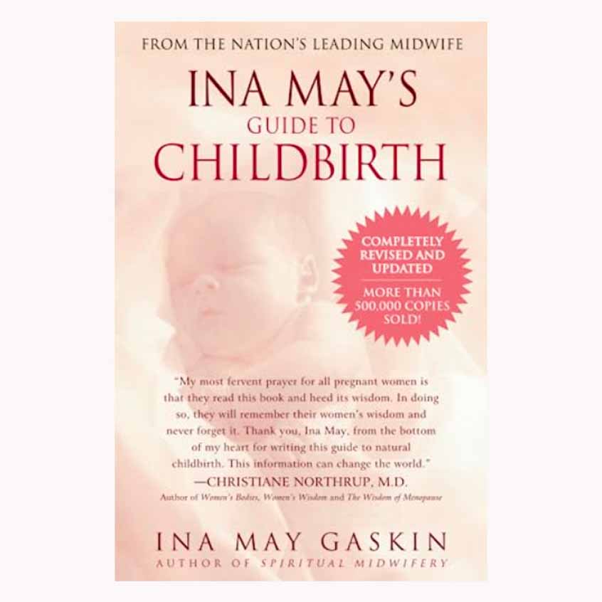 Book cover with faded image for Ina May's Guide to Childbirth