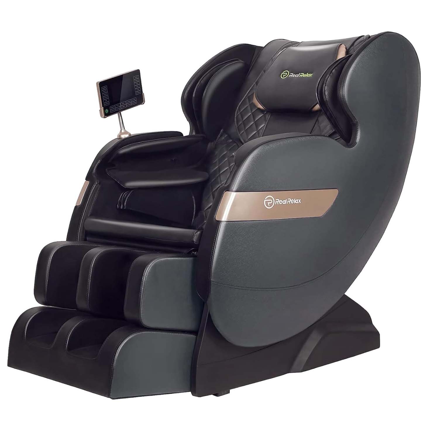 Black and gold massage chair