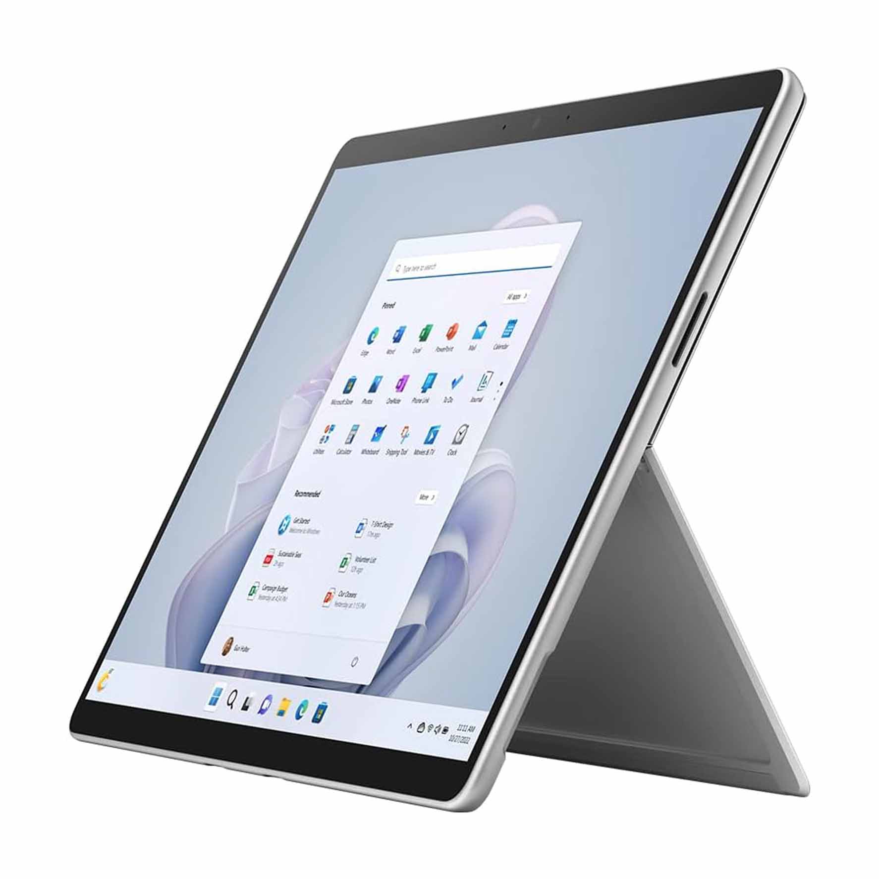  Microsoft Surface Pro 9 tablet and laptop in Platinum silver