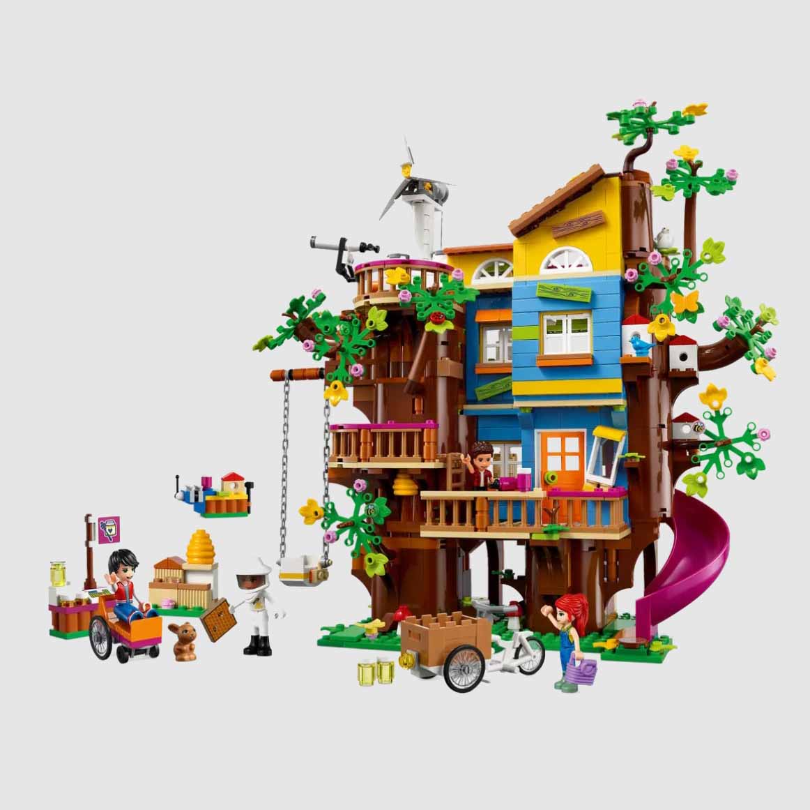 LEGO treehouse with characters