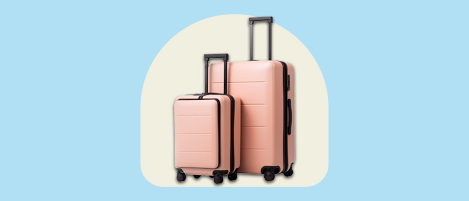 coolife two piece luggage set